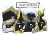 Cartoon: FDP (small) by Kostas Koufogiorgos tagged fdp,rösler,dreikönigstreffen,partei,vorsitzender,politik,karikatur,kostas,koufogiorgos