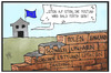 Cartoon: Festung Europa (small) by Kostas Koufogiorgos tagged karikatur,koufogiorgos,illustration,cartoon,europa,festung,polen,slowakei,ungarn,tschechien,mauer,abschottung,eu,flüchtlingspolitik