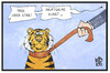 Cartoon: Flüchtlinge fressen (small) by Kostas Koufogiorgos tagged karikatur,koufogiorgos,illustration,cartoon,flüchtlinge,fressen,aktion,aktionskunst,tiger,tier,quälerei,kunst,sterben,tierrechte,political,beauty