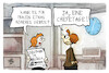 Cartoon: Frau im Weltall (small) by Kostas Koufogiorgos tagged karikatur,koufogiorgos,weltall,chefetage,frau,gleichberechtigung,hoch,wissenschaft