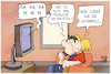 Cartoon: Fröhliche Nachrichten (small) by Kostas Koufogiorgos tagged karikatur,koufogiorgos,nachrichten,tagesschau,fröhlich,fernsehen,lachen,lachanfall