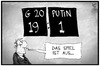 Cartoon: G20 gegen Putin (small) by Kostas Koufogiorgos tagged karikatur,koufogiorgos,illustration,cartoon,g20,gipfel,brisbane,australien,putin,spiel,spielstand,politik