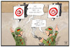 Cartoon: G36-Nachfolger (small) by Kostas Koufogiorgos tagged karikatur,koufogiorgos,illustration,cartoon,g36,sturmgewehr,bundeswehr,militär,rüstung,mängel,ziel,zielscheibe,treffen