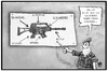 Cartoon: G36-Skandal (small) by Kostas Koufogiorgos tagged karikatur,koufogiorgos,illustration,cartoon,g36,sturmgewehr,bundeswehr,waffe,militär,ausrüstung,skandal,heckler,koch,korruption,politik