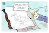 Cartoon: Galeria-Insolvenz (small) by Kostas Koufogiorgos tagged karikatur,koufogiorgos,galeria,pleite,geier,insolvenz,zeichnung,gläubiger,kaufhaus,einzelhandel,malen,zahlen