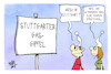 Cartoon: Gas-Gipfel in Stuttgart (small) by Kostas Koufogiorgos tagged karikatur,koufogiorgos,schwaben,stuttgart,sparen,geiz,energie,gasgipfel