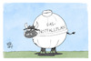 Cartoon: Gas-Notfallplan (small) by Kostas Koufogiorgos tagged karikatur,koufogiorgos,gas,eu,stier,notfallplan,ballon,gasspeicher