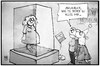 Cartoon: Geburtenrückgang (small) by Kostas Koufogiorgos tagged karikatur,koufogiorgos,illustration,cartoon,geburtenrückgang,frau,schwanger,schwangerschaft,museum,einzelstück,ausstellung,deutschland,demographie,aussterben,kind,besucher,betrachter,vergangenheit,menschheit