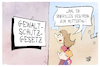Cartoon: Gewaltschutzgesetz (small) by Kostas Koufogiorgos tagged karikatur,koufogiorgos,gewaltschutzgesetz,muttertag,frau,kind,familie,geschenk