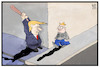 Cartoon: Gib acht 2017! (small) by Kostas Koufogiorgos tagged karikatur koufogiorgos illustration cartoon neujahr silvester trump erschlagen haus ecke überfall usa präsident