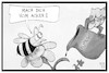 Cartoon: Glyphosat (small) by Kostas Koufogiorgos tagged karikatur,koufogiorgos,illustration,cartoon,glyphosat,unkrautvernichter,pflanzenschutzmittel,gift,biene,acker,monsanto,bayer,tier,pflanze,landwirtschaft