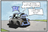 Cartoon: Griechenland (small) by Kostas Koufogiorgos tagged karikatur,koufogiorgos,cartoon,illustration,griechenland,auto,schrott,panne,eu,europa,schuldenkrise,fahrplan,vorgaben,politik