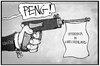 Cartoon: Griechisches Referendum (small) by Kostas Koufogiorgos tagged karikatur,koufogiorgos,illustration,cartoon,griechenland,referendum,neuwahl,drohung,drohgebärde,europa,eu,waffe,pistole,politik