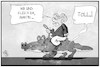 Cartoon: Groko-Endspurt (small) by Kostas Koufogiorgos tagged karikatur,koufogiorgos,illustration,cartoon,groko,grokodil,merkel,schulz,regierungsbildung,koalition,politik,demokratie,endspurt