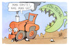 Cartoon: Grüne Gentechnik (small) by Kostas Koufogiorgos tagged karikatur,koufogiorgos,gentechnik,eu,säen,ernten,bauer,landwirtschaft,fleischfressend