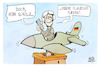 Cartoon: Gut ausgerüstete Bundeswehr (small) by Kostas Koufogiorgos tagged karikatur,koufogiorgos,bundeswehr,flugzeug,spielzeug,soldat,militär