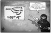 Cartoon: Handelsstadt Bremen (small) by Kostas Koufogiorgos tagged karikatur,koufogiorgos,illustration,cartoon,bremen,hanse,2015,handel,syrien,irak,aleppo,libanon,terrorismus,islamismus,politik,handelsroute,waffen
