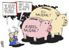 Cartoon: Haushaltsplanung (small) by Kostas Koufogiorgos tagged bundestag,haushalt,eu,sparschwein,geld,michel,schulden,wirtschaft,karikatur,kostas,koufogiorgos