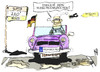 Cartoon: Heiligsblechle (small) by Kostas Koufogiorgos tagged kfz,kennzeichen,auto,michel,verkehr,strasse,heiligs,blechle,karikatur,kostas,koufogiorgos