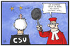 Cartoon: Herdprämie (small) by Kostas Koufogiorgos tagged karikatur,koufogiorgos,illustration,cartoon,bvg,bundesverfassungsgericht,richter,csu,betreuungsgeld,herdprämie,urteil,klage,prozess,bratpfanne,urteilsspruch,volk,politik