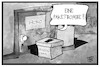 Cartoon: Hessen-Wahl (small) by Kostas Koufogiorgos tagged karikatur,koufogiorgos,illustration,cartoon,hessen,wahl,paket,bombe,groko,bedrohung,politik,demokratie