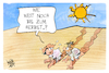 Cartoon: Hitzewelle (small) by Kostas Koufogiorgos tagged karikatur,koufogiorgos,hitzewelle,wüste,sommer,herbst,durststrecke,wetter