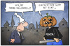 Cartoon: HoGeSa (small) by Kostas Koufogiorgos tagged karikatur,koufogiorgos,illustration,cartoon,hogesa,halloween,kürbis,kopf,verkleidung,gewalt,hooligan,extremismus,michel