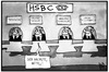 Cartoon: HSBC-Kundschaft (small) by Kostas Koufogiorgos tagged karikatur,koufogiorgos,illustration,cartoon,bank,schalter,banker,kunden,kriminalität,korruption,steuerhinterziehung,wirtschaft