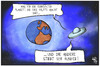 Cartoon: Hunger in der Welt (small) by Kostas Koufogiorgos tagged karikatur,koufogiorgos,illustration,cartoon,hunger,welt,erde,planet,ufo,untertasse,diät,ernährung