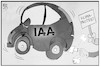 Cartoon: IAA (small) by Kostas Koufogiorgos tagged karikatur,koufogiorgos,illustration,cartoon,iaa,protest,umwelt,autoindustrie