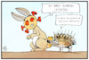 Cartoon: Impfquote (small) by Kostas Koufogiorgos tagged karikatur,koufogiorgos,illustration,cartoon,impfquote,corona,pandemie,impfung,hase,igel,mythos,schnell,langsam,impfstoff,spritze,virus