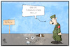 Cartoon: Incirlik (small) by Kostas Koufogiorgos tagged karikatur,koufogiorgos,illustration,cartoon,incirlik,soldat,tornado,tuerkei,bundeswehr,rüstungspanne,flugzeug,abzug,nato,militär