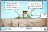 Cartoon: Infrastruktur und Überschuss (small) by Kostas Koufogiorgos tagged karikatur,koufogiorgos,illustration,cartoon,überschuss,geld,wirtschaft,einnahmen,deutschland,rekord,brücke,einsturz,marode,infrastruktur,sanierungsstau,mängel,länder,kommunen,bund,politik