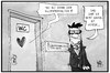 Cartoon: Innenministerium (small) by Kostas Koufogiorgos tagged karikatur,koufogiorgos,illustration,cartoon,innenminister,maiziere,innenministerium,wc,toilette,diebstahl,geheim,geheimnis