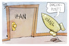 Cartoon: Iran und Israel (small) by Kostas Koufogiorgos tagged karikatur,koufogiorgos,dialog,post,israel,iran,nahost,krieg,konflikt