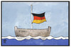 Cartoon: Istanbul (small) by Kostas Koufogiorgos tagged karikatur,koufogiorgos,illustration,cartoon,istanbul,schiff,flagge,halbmast,tuerkei,deutschland,terrorismus,terroranschlag