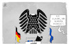 Cartoon: IT-Sicherheit (small) by Kostas Koufogiorgos tagged karikatur,koufogiorgos,illustration,cartoon,hacker,anonymus,bundestag,bundesadler,it,sicherheit