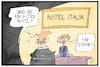 Cartoon: Italien (small) by Kostas Koufogiorgos tagged karikatur,koufogiorgos,illustration,cartoon,italien,sterne,bewegung,sozialisten,regierung,demokratie,partei