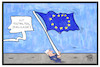 Cartoon: Juncker und die EU (small) by Kostas Koufogiorgos tagged karikatur,koufogiorgos,illustration,cartoon,juncker,eu,europa,fahne,flagge,gemeinschaft,europäisch