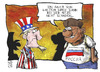 Cartoon: Kalter Krieg (small) by Kostas Koufogiorgos tagged kalt,krieg,usa,russland,snowden,nsa,prism,bär,uncle,sam,hitze,wetter,klima,karikatur,koufogiorgos