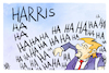 Cartoon: Kamala Harris (small) by Kostas Koufogiorgos tagged karikatur,koufogiorgos,kamala,harris,trump,lachen