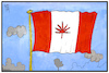 Cartoon: Kanada legalizes it (small) by Kostas Koufogiorgos tagged karikatur koufogiorgos illustration cartoon hanf kanada marihuana hasch droge joint gesundheit fahne flagge legalisierung