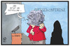 Cartoon: Kanzlerkandidatur (small) by Kostas Koufogiorgos tagged karikatur,koufogiorgos,illustration,cartoon,kanzlerkandidatur,kfrage,bundeskanzlerin,cdu,pressekonferenz,schleier,enthüllung,bekanntgabe,politik