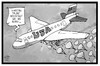 Cartoon: Kapitän Trump (small) by Kostas Koufogiorgos tagged karikatur,koufogiorgos,illustration,cartoon,trump,pilot,flugkapitän,kapitän,passagiere,amerika,usa,fallschirm,absprung,flucht,flugzeug,wahl,präsident