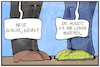 Cartoon: Kevins neue Schuhe 2 (small) by Kostas Koufogiorgos tagged karikatur,koufogiorgos,illustration,cartoon,groko,grokodil,leder,schuhe,spd,abstimmung,sozialdemokraten,jusos