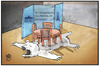 Cartoon: Klimadialog (small) by Kostas Koufogiorgos tagged karikatur,koufogiorgos,illustration,cartoon,klimadialog,petersberg,eisbär,konferenz,berlin,paris,un,versammlung,sitzung