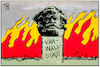 Cartoon: Kra-Wall-Stadt (small) by Kostas Koufogiorgos tagged karikatur,koufogiorgos,illustration,cartoon,krawall,karl,marx,chemnitz,sachsen,rechtsextremismus