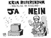 Cartoon: Krim-Referendum (small) by Kostas Koufogiorgos tagged illustration,karikatur,cartoon,koufogiorgos,krim,russland,referendum,ja,nein,volksentscheid,soldat,militär,gewalt,demokratie,anschluss,politik,wahlurne,wahllokal,wahl