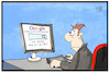 Cartoon: Künstliche Intelligenz (small) by Kostas Koufogiorgos tagged karikatur,koufogiorgos,illustration,cartoon,google,intelligenz,suchmaschine,online,user,computer,pc