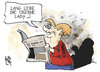 Cartoon: Lang lebe die Eiserne Lady! (small) by Kostas Koufogiorgos tagged thatcher,eiserne,lady,merkel,europa,england,karikatur,kostas,koufogiorgos